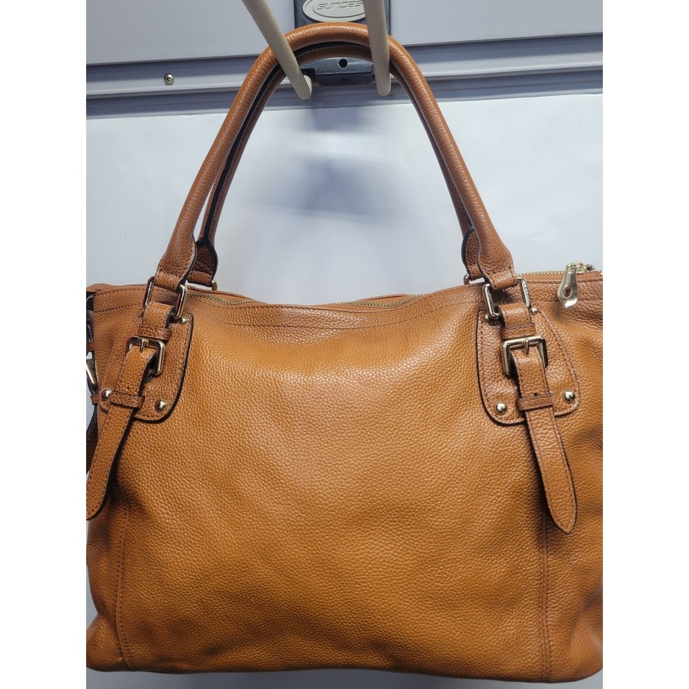 Kattee Genuine Leather Tote Bag Satchel Purse‎ Brown Shoulder Handbag